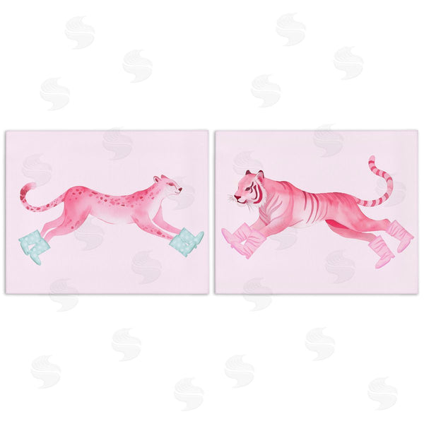 stupell industries Stupell Studio | Sprinting Jungle Animals in Boots Wall Art