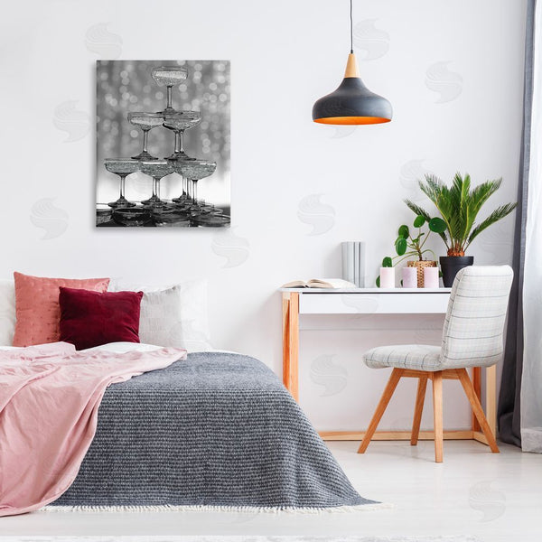 Stupell Industries Stupell Studio | Stacked Champagne Glasses Wall Art