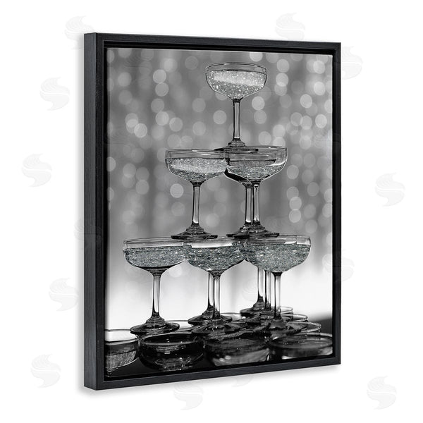 Stupell Industries Stupell Studio | Stacked Champagne Glasses Wall Art