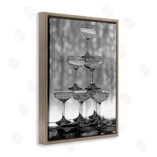 Stupell Industries Stupell Studio | Stacked Champagne Glasses Wall Art