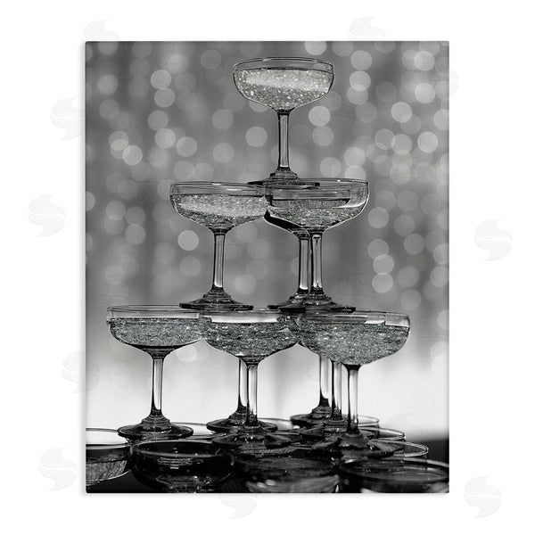 stupell industries Stupell Studio | Stacked Champagne Glasses Wall Art