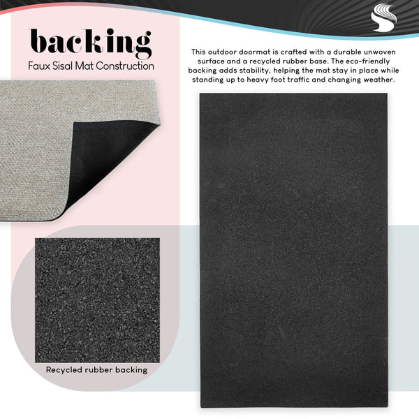 Stupell Industries Stupell Studio | Stay Awhile Inviting Florals Faux Sisal Door Mat