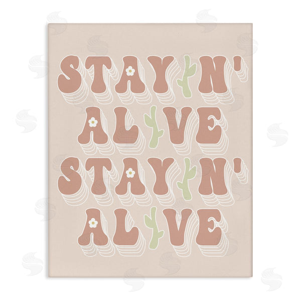 stupell industries Stupell Studio | Stayin' Alive Groovy Gardening Plant Text Quote Wall Art