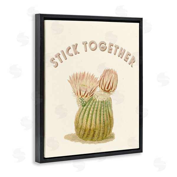 Stupell Industries Stupell Studio | Stick Together Retro Typography Floral Cactus Blooming Wall Art