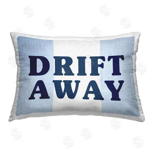 Stupell Industries Stupell Studio | Striped Drift Away Phrase Printed Throw Pillow