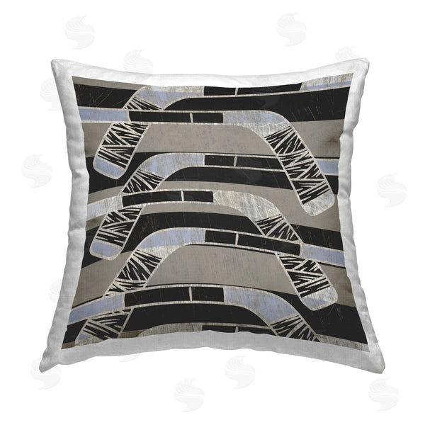 stupell industries Stupell Studio | Striped Hockey Sticks Printed Throw Pillow