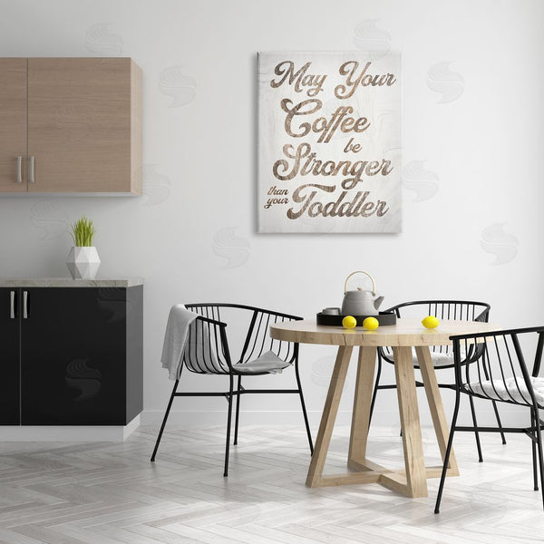Stupell Industries Stupell Studio | Strong Coffee Vintage Grain Pattern Kitchen Typography Wall Art