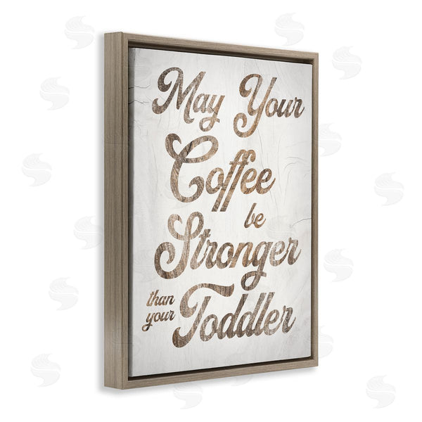 Stupell Industries Stupell Studio | Strong Coffee Vintage Grain Pattern Kitchen Typography Wall Art