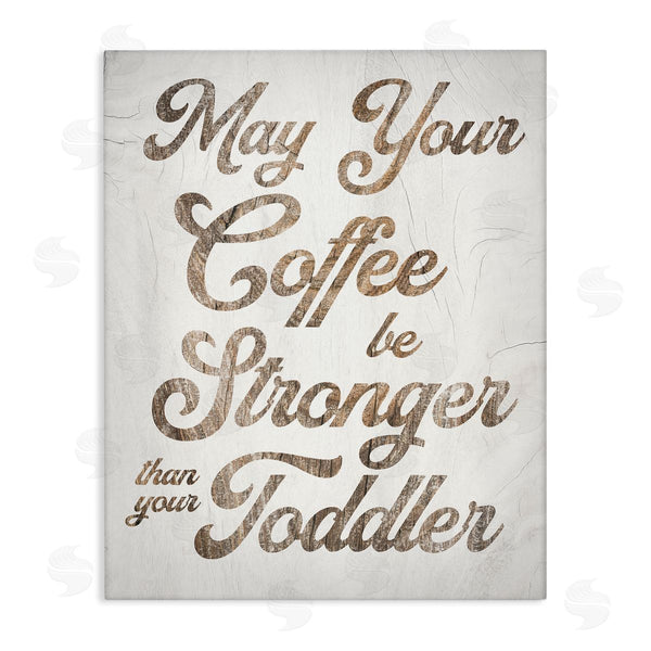 stupell industries Stupell Studio | Strong Coffee Vintage Grain Pattern Kitchen Typography Wall Art