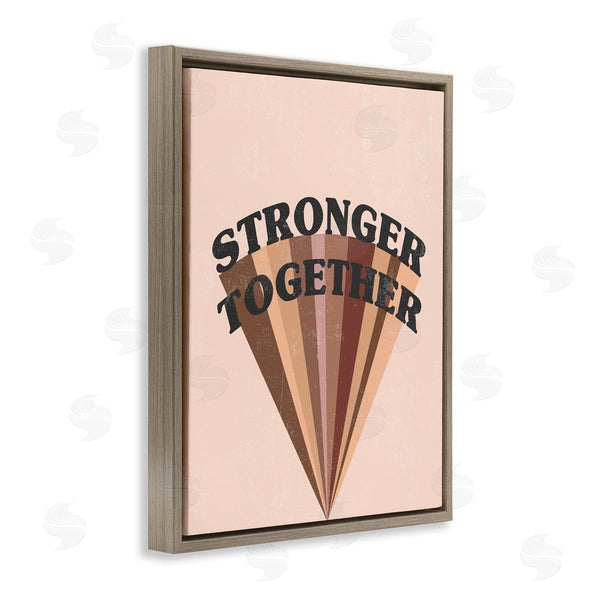 Stupell Industries Stupell Studio | Stronger Together Skin Tone Rainbow