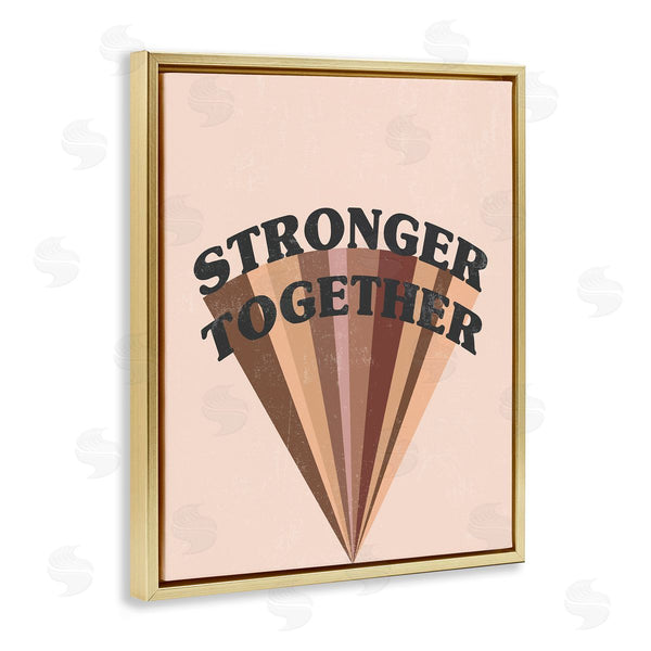 Stupell Industries Stupell Studio | Stronger Together Skin Tone Rainbow