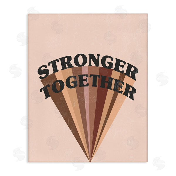 stupell industries Stupell Studio | Stronger Together Skin Tone Rainbow