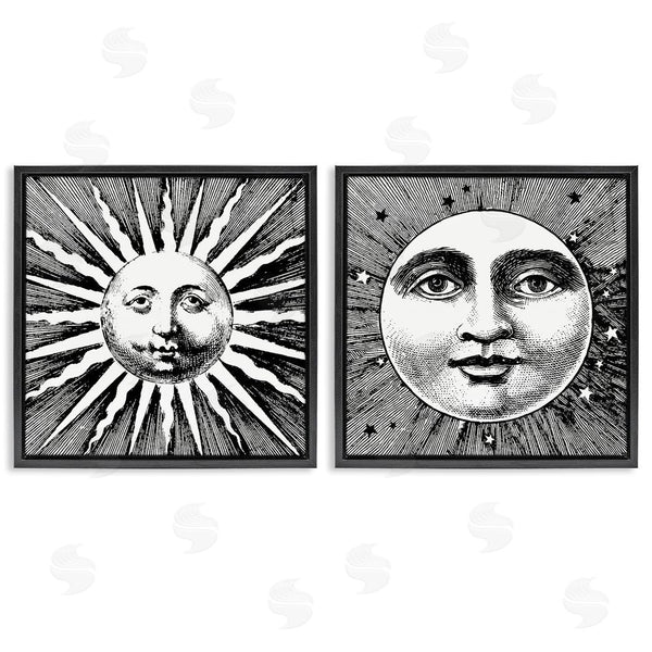 Stupell Industries Stupell Studio | Sun & Moon Faces Wall Art