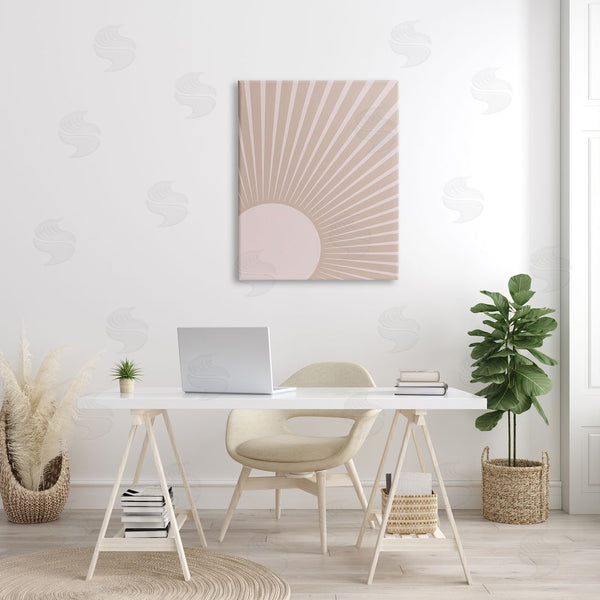 Stupell Industries Stupell Studio | Sun Rise Horizon Light Rays Neutral Beige Wall Art