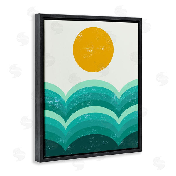 Stupell Industries Stupell Studio | Sun Rising Over Green Hills Abstract Geometric Arches Wall Art