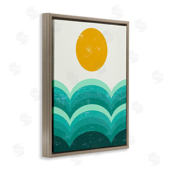 Stupell Industries Stupell Studio | Sun Rising Over Green Hills Abstract Geometric Arches Wall Art