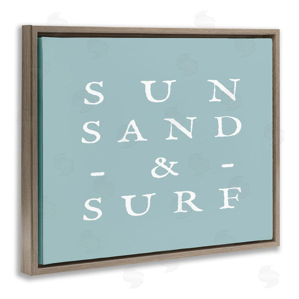 Stupell Industries Stupell Studio | Sun Sand & Surf Phrase Wall Art