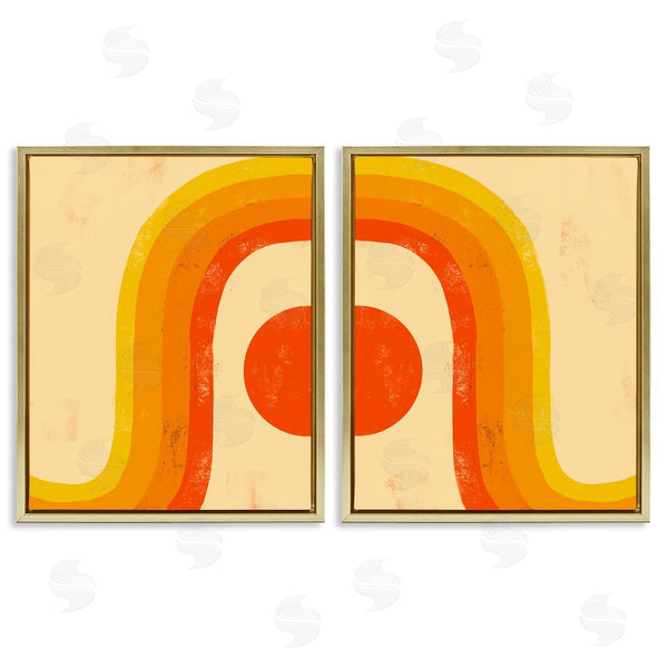 Stupell Industries Stupell Studio | Sun Setting Under Warm Tone Rainbow