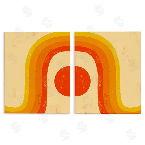 stupell industries Stupell Studio | Sun Setting Under Warm Tone Rainbow