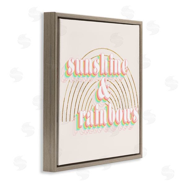Stupell Industries Stupell Studio | Sunshine And Rainbows Retro Typography Pop Round Arches Wall Art