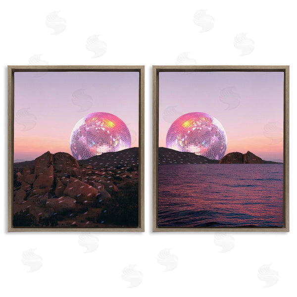 Stupell Industries Stupell Studio | Surreal Disco Ball Landscape Wall Art