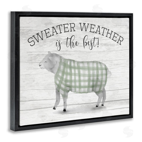 Stupell Industries Stupell Studio | Sweater Weather Is Best Phrase Rustic Farm Sheep