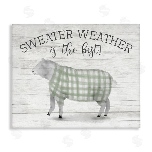 stupell industries Stupell Studio | Sweater Weather Is Best Phrase Rustic Farm Sheep