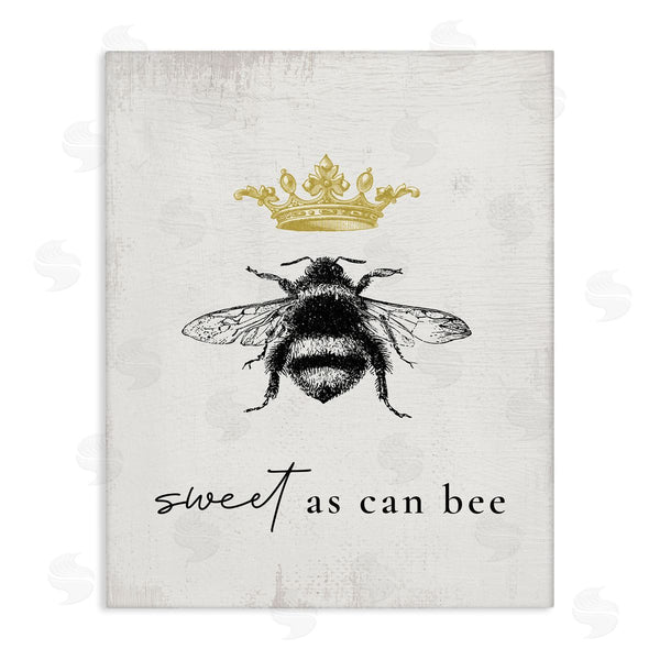 stupell industries Stupell Studio | Sweet as Can Bee Phrase Royal Crown Insect Wall Art