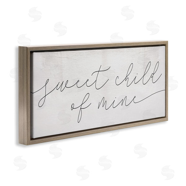 Stupell Industries Stupell Studio | Sweet Child Of Mine Phrase Cozy Family Typography Wall Art