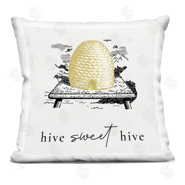 stupell industries Stupell Studio | Sweet Hive Vintage Country Insect Bees Printed Throw Pillow