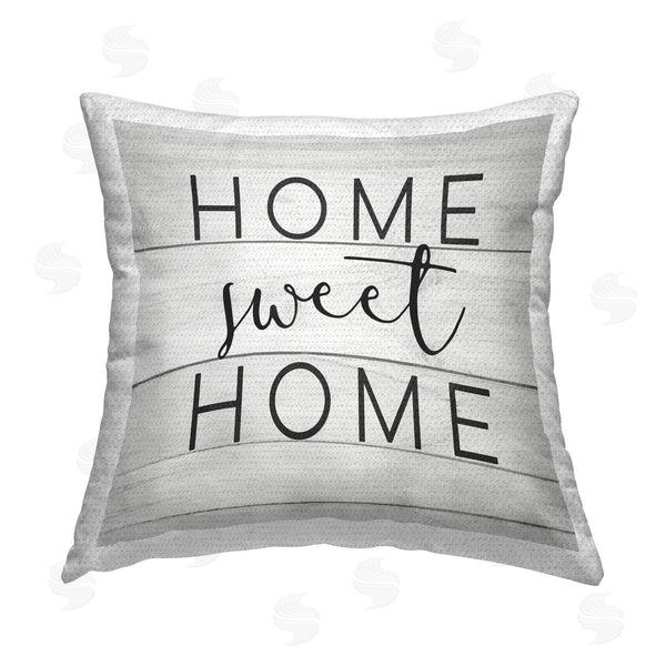 Stupell Industries Stupell Studio | Sweet Home Country Rustic Phrase Printed Throw Pillow