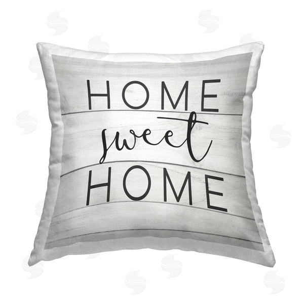 stupell industries Stupell Studio | Sweet Home Country Rustic Phrase Printed Throw Pillow