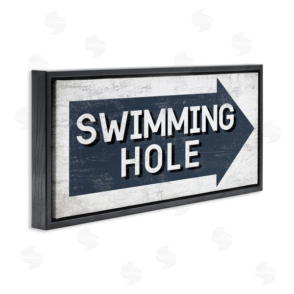 Stupell Industries Stupell Studio | Swimming Hole Sign Blue Arrow