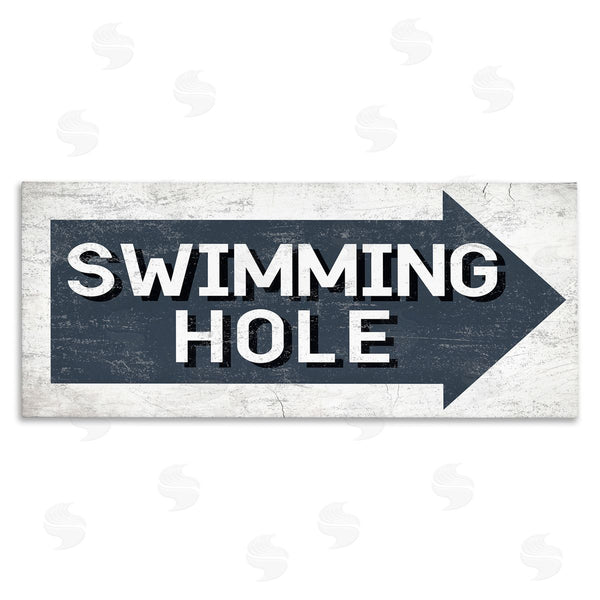 stupell industries Stupell Studio | Swimming Hole Sign Blue Arrow