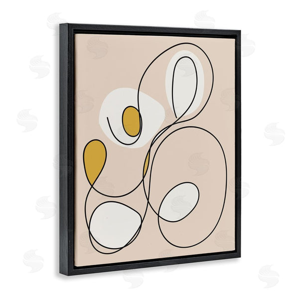 Stupell Industries Stupell Studio | Swirled Line On Beige Wall Art