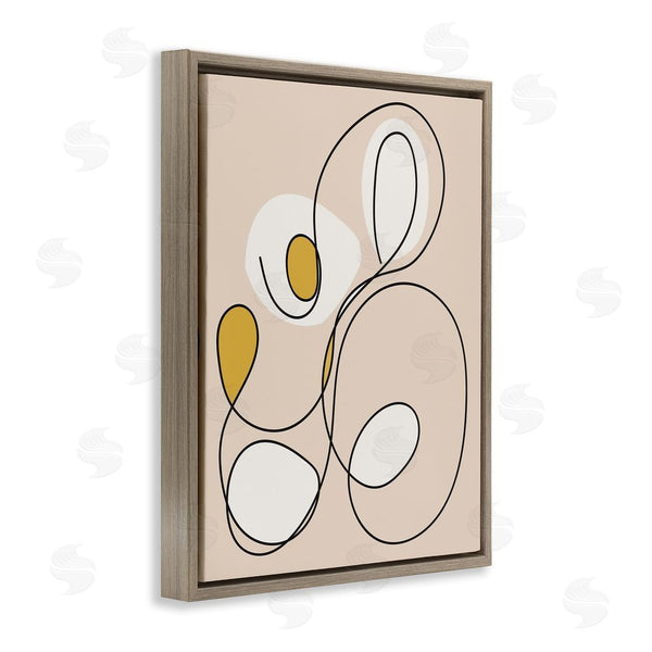 Stupell Industries Stupell Studio | Swirled Line On Beige Wall Art