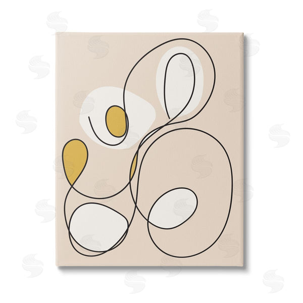 stupell industries Stupell Studio | Swirled Line on Beige Wall Art
