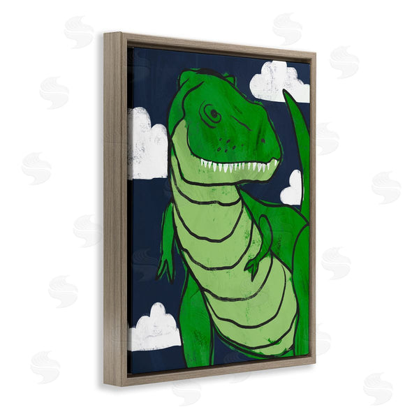 Stupell Industries Stupell Studio | T-Rex Dinosaur Over Blue Sky