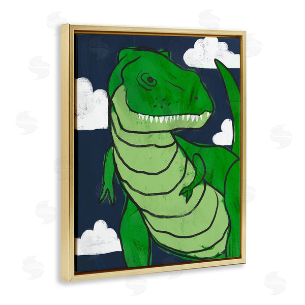Stupell Industries Stupell Studio | T-Rex Dinosaur Over Blue Sky
