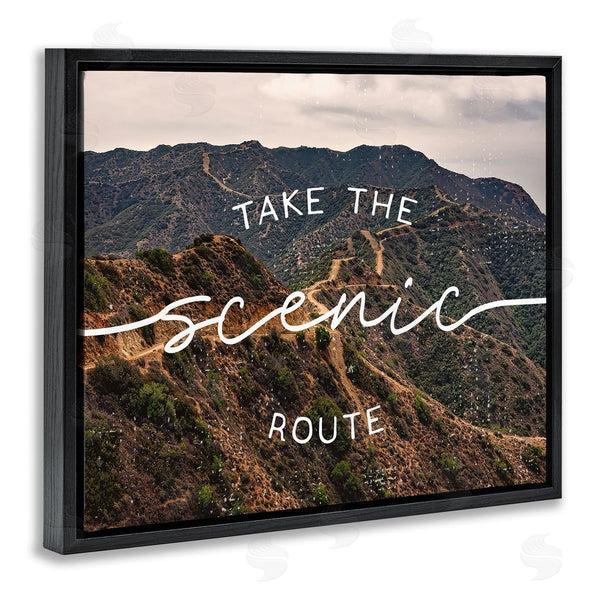 Stupell Industries Stupell Studio | Take Scenic Route Phrase Mountain Road Landscape