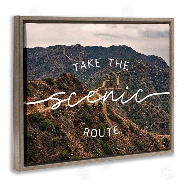 Stupell Industries Stupell Studio | Take Scenic Route Phrase Mountain Road Landscape