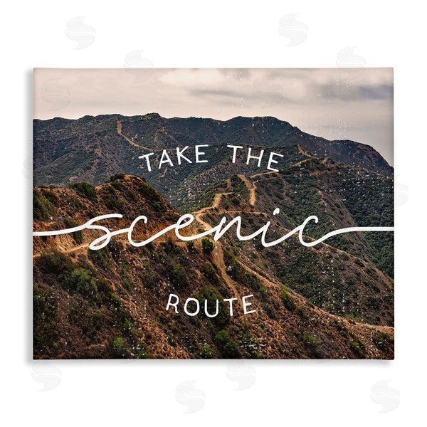 stupell industries Stupell Studio | Take Scenic Route Phrase Mountain Road Landscape