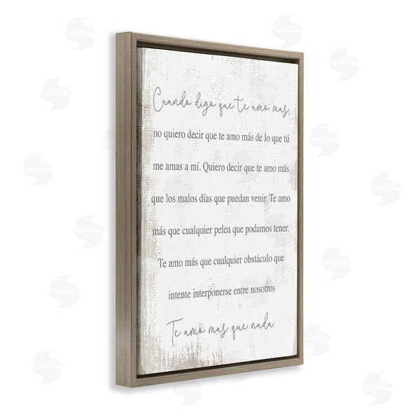 Stupell Industries Stupell Studio | Te Amo Más Que Nada Wall Art