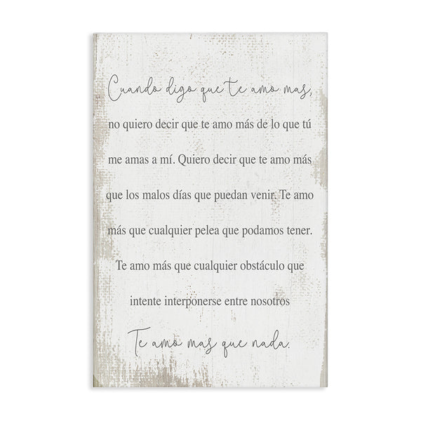 stupell industries Stupell Studio | Te Amo Más Que Nada Wall Art