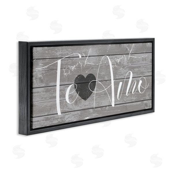 Stupell Industries Stupell Studio | Te Amo Rustic Grey Wall Art