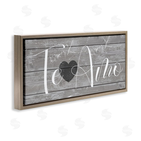 Stupell Industries Stupell Studio | Te Amo Rustic Grey Wall Art