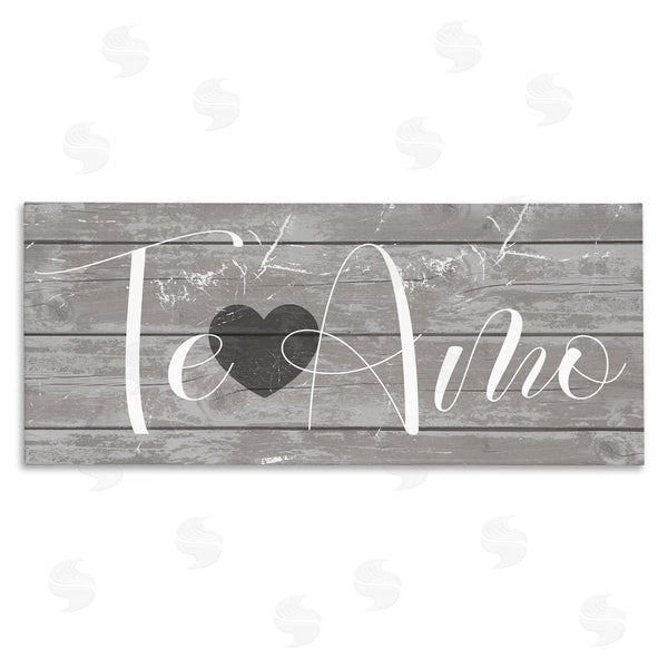 stupell industries Stupell Studio | Te Amo Rustic Grey Wall Art