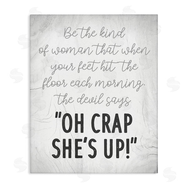 stupell industries Stupell Studio | That Kind of Woman Humorous Phrase Rustic Script Wall Art