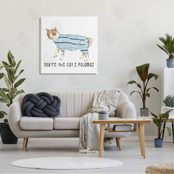 Stupell Industries Stupell Studio | The Cat's Pajamas Phrase Wall Art