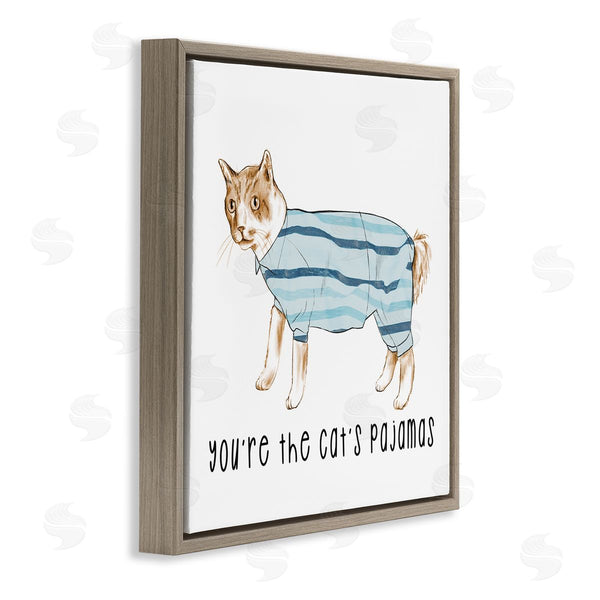 Stupell Industries Stupell Studio | The Cat's Pajamas Phrase Wall Art